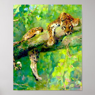 Leopard in a Tree by Arthur Wardle Poster