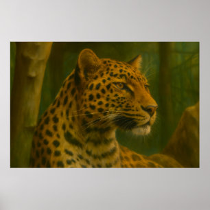 Leopard in the Forest Poster