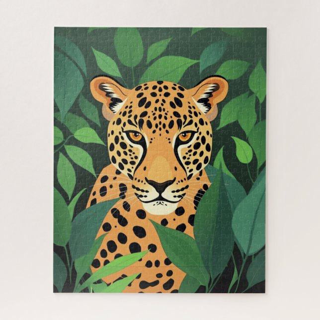 Leopard in the Jungle  Jigsaw Puzzle (Vertical)