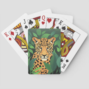 Leopard in the Jungle Playing Cards