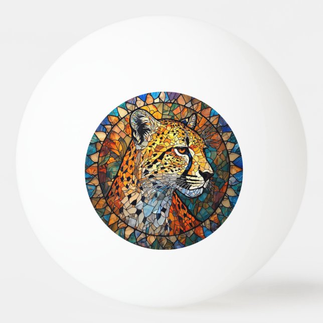 Leopard in Vibrant Colours Ping Pong Ball (Front)