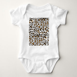 Leopard Jaguar Animal Print Pattern Baby Bodysuit