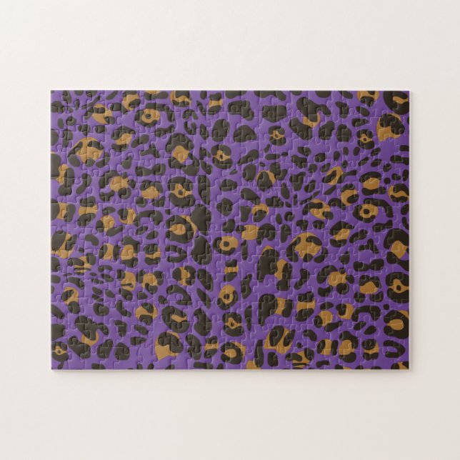 Leopard Jaguar Animal Print Pattern Jigsaw Puzzle (Horizontal)