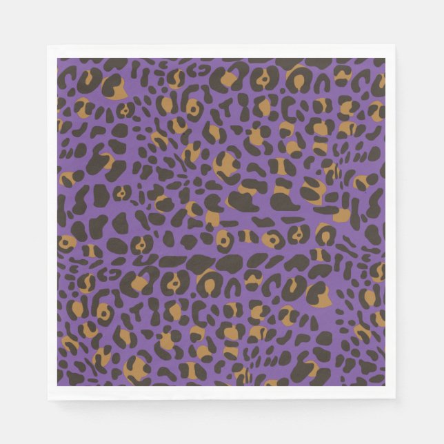 Leopard Jaguar Animal Print Pattern Napkin (Front)