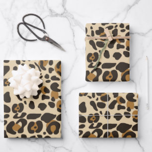 Leopard Jaguar Animal Print Pattern Wrapping Paper Sheet