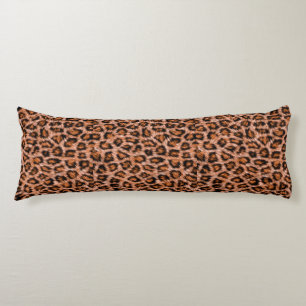 Leopard Jaguar Cat Brown Fur Pattern-24609 Body Pillow