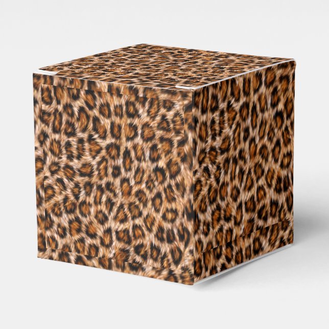 Leopard Jaguar Cat Brown Fur Pattern-24609 Favor Box (Front Side)