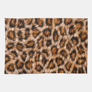 Leopard Jaguar Cat Brown Fur Pattern-24609 Kitchen Towel