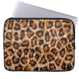 Leopard Jaguar Cat Brown Fur Pattern-24609 Laptop Sleeve