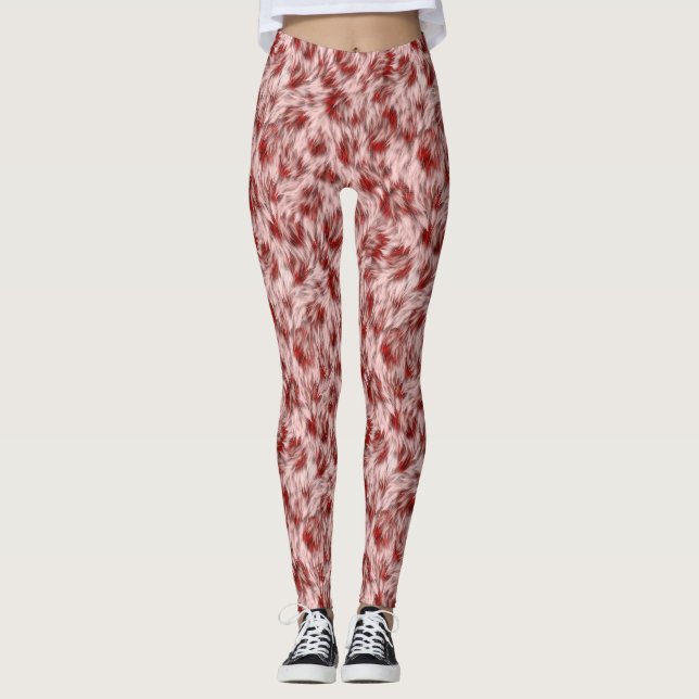 Leopard Jaguar Cat Brown Fur Pattern-24609 Leggings (Front)