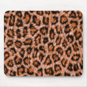 Leopard Jaguar Cat Brown Fur Pattern-24609 Mouse Pad