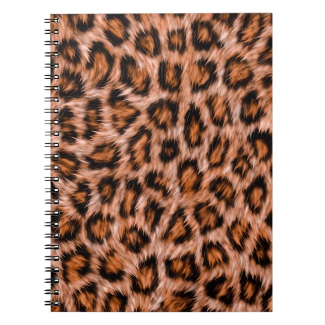 Leopard Jaguar Cat Brown Fur Pattern-24609 Notebook (Front)