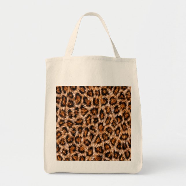 Leopard Jaguar Cat Brown Fur Pattern-24609 Tote Bag (Front)