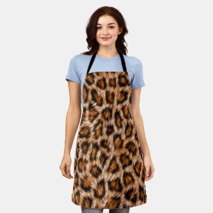 Leopard Jaguar Cat Brown Fur Pattern Apron