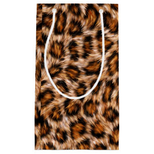 Leopard Jaguar Cat Brown Fur Pattern Small Gift Bag