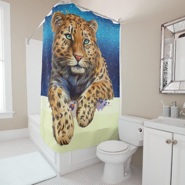 Leopard - Jaguar Shower Curtain (In Situ)