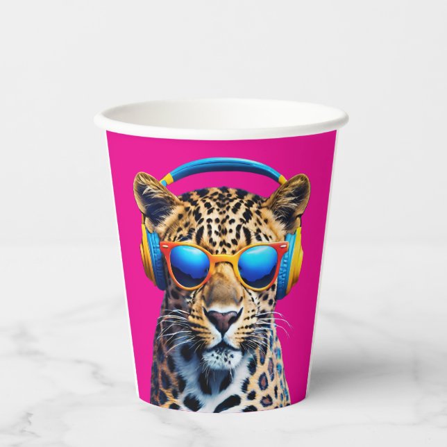 Leopard Jammin' Paper Cups (Front)