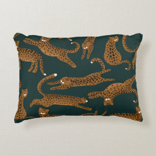 Leopard Jungle: Animal Print Vintage. Accent Pillow