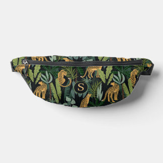 Leopard Jungle Forest Illustration Seamless Custom Fanny Pack