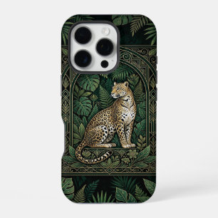 Leopard Jungle Throne   Dark iPhone 16 Pro Case