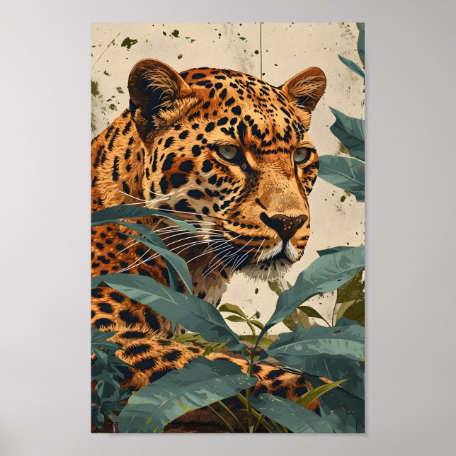 Leopard Jungle: Vintage Poster (Front)