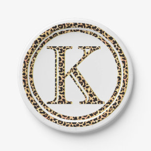 Leopard K Paper Plate