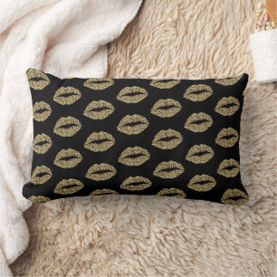 Leopard Kiss - Leopard Print Lips Pattern Lumbar Pillow