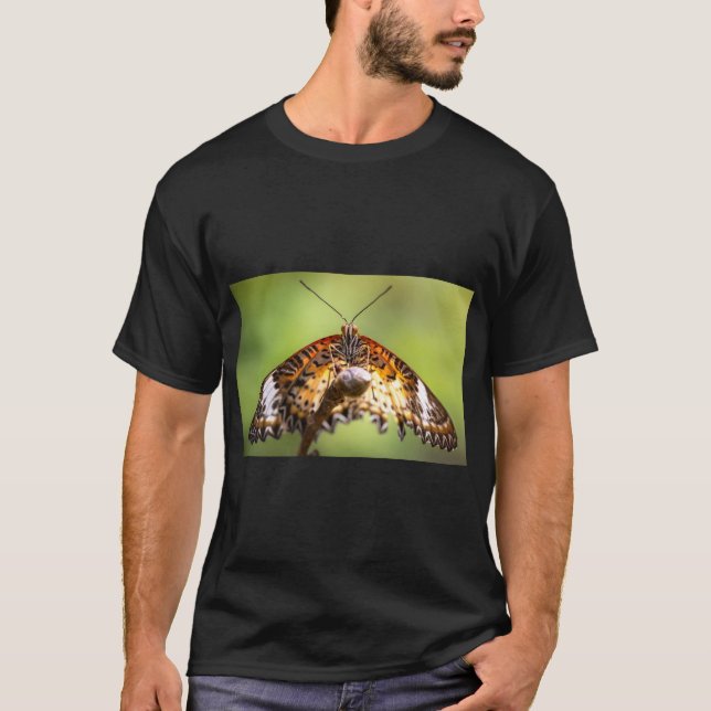 Leopard Lacewing Butterfly T-Shirt (Front)