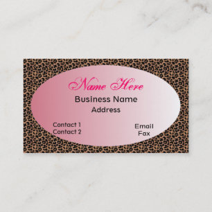 Leopard Ladies Business Card