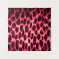 Leopard leather texture with black and red colours