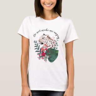 Leopard, leopard muzzle, floral , Botanical T-Shirt