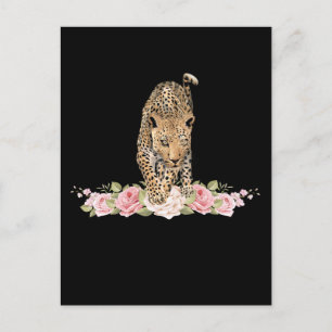 Leopard, Leopard Rose, Leopard Flower Postcard