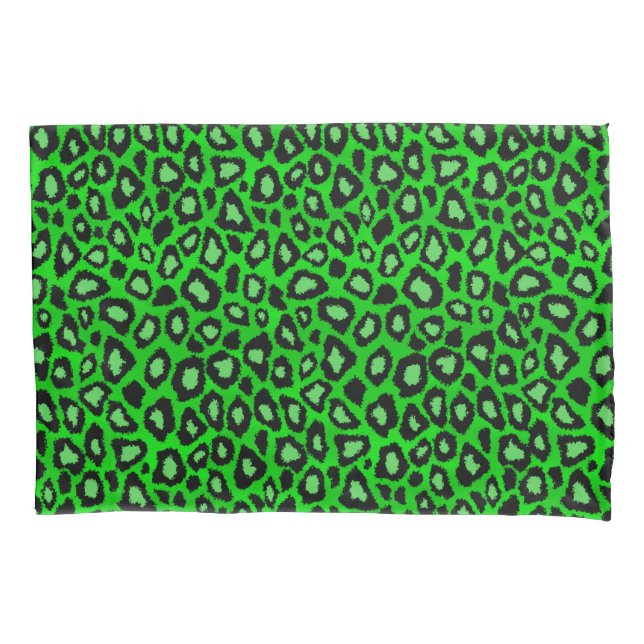 Leopard Lime Green Pillowcase (Front)