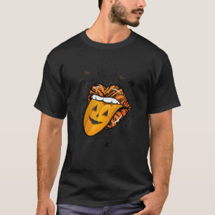 Leopard Lips Pumpkin Tongue Spider Halloween Party T-Shirt