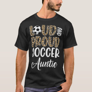 Leopard Loud Proud American Auntie Family T-Shirt