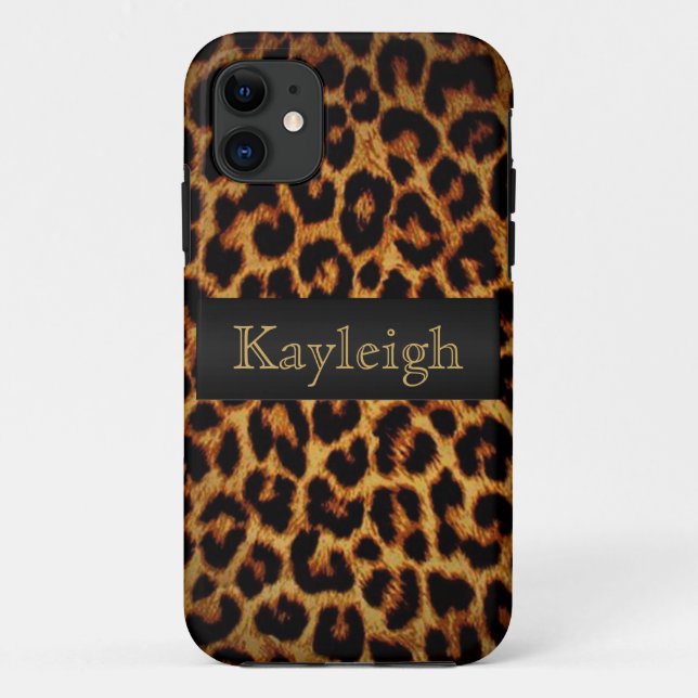 Leopard Love Personalized Case-Mate iPhone Case (Back)