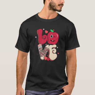 Leopard Love Valentine Teacher Sweethearts One Lov T-Shirt