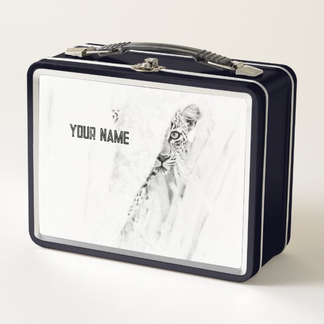 Leopard Lunch Box – Custom Minimalist Art (Front)