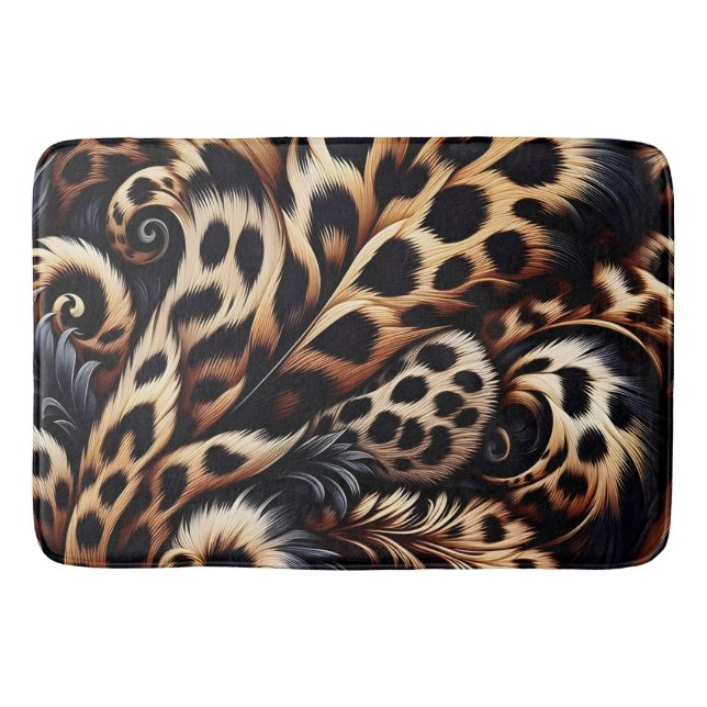 Leopard Luxe: Sleep with Fierce Style Bath Mat (Front)