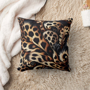Leopard Luxe: Sleep with Fierce Style Throw Pillow