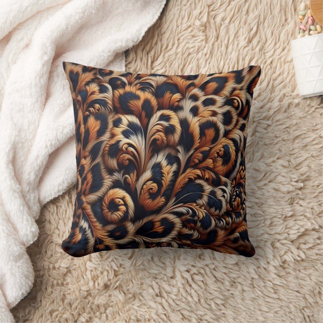 Leopard Luxe: Transform Your Bedroom with a  Throw Pillow (Blanket)