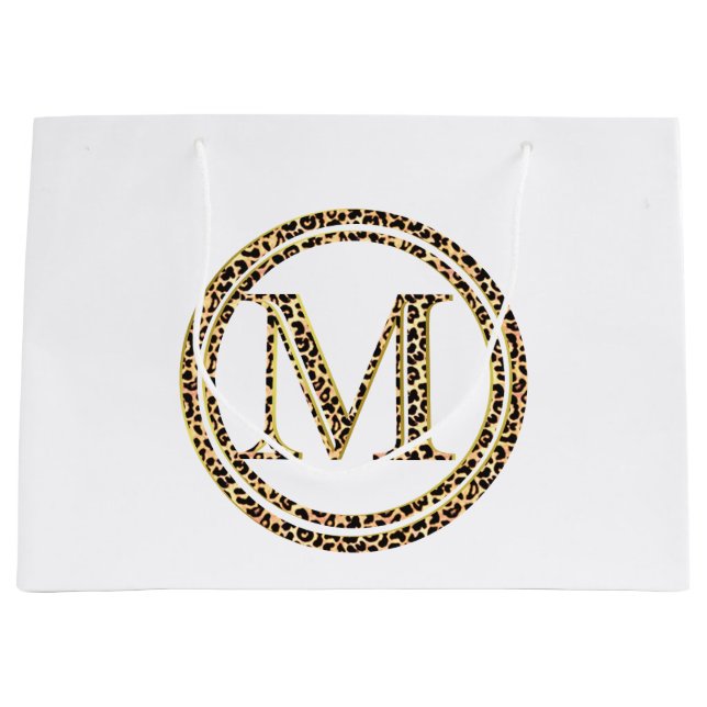 Leopard M Large Gift Bag (Front)