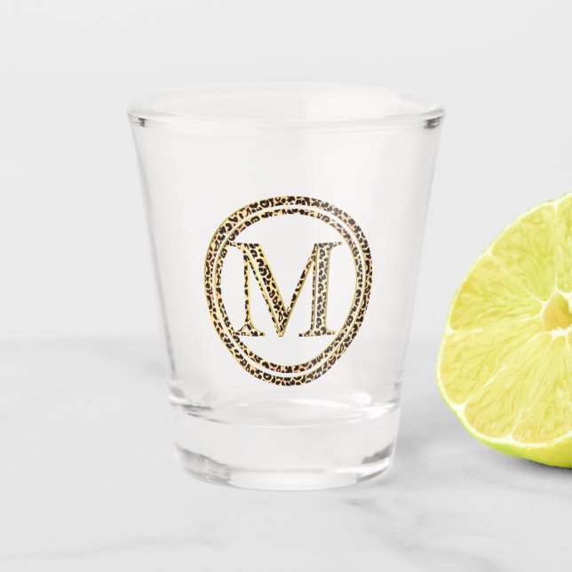 Leopard M Shot Glass (Front)