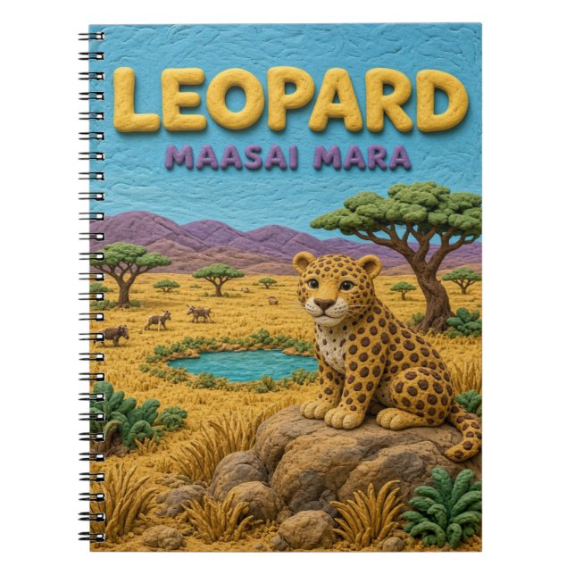 Leopard Maasai Mara Modern KlayKoo Notebook (Front)