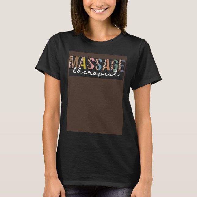 leopard Massage Therapist Muscle Massage Therapy S T-Shirt (Front)