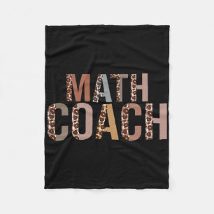 Leopard Math Coach Supplies Fun Ck To School Fleece Blanket