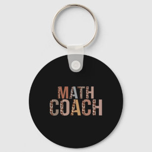 Leopard Math Coach Supplies Fun Ck To School  Keychain