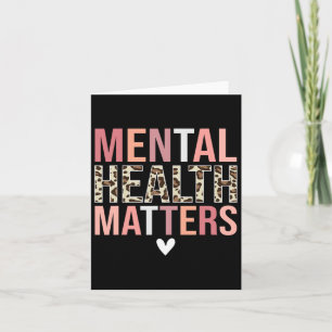 Leopard Mental Health Problems Awareness Month Card