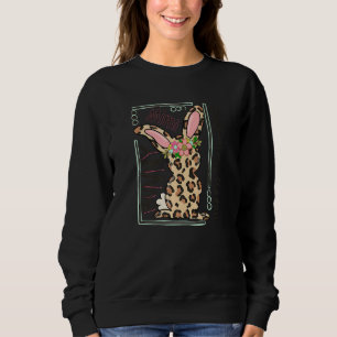 Leopard Mimi Easter Bunny  Mimi Life Happy Easter  Sweatshirt