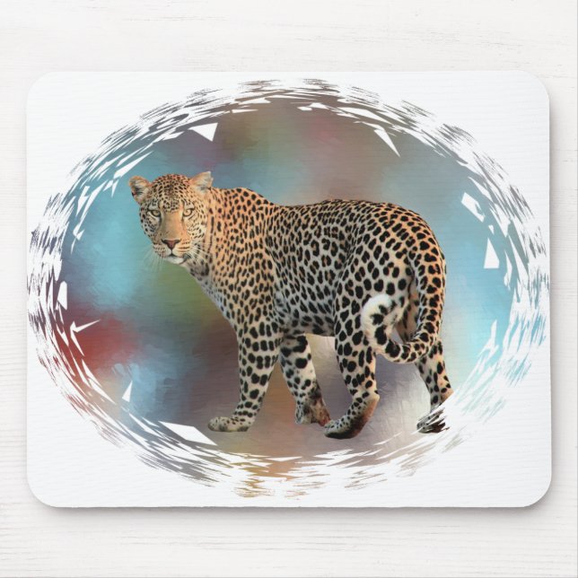 Leopard Modern Pop Art Template Trendy Mouse Pad (Front)